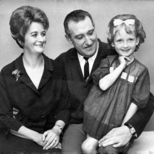1960's portrait of mother, dad and daughter